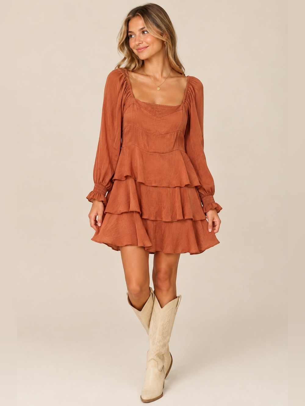 NWT Altar'd State Burnt Orange Colored Dress Size XL